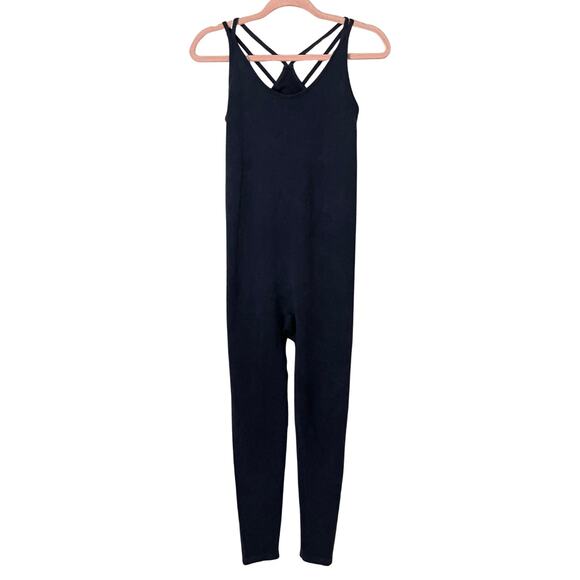 Fabletics Jumpsuit Womens Small Gray Seamless Ribbed Gym Workout Activewear - Picture 1 of 9